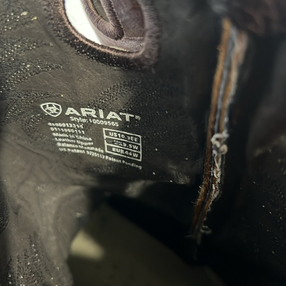 ARIAT Men's 10.5  Brown Leather Heritage Roughstock Western Cowboy Boots Pull On - Picture 8 of 12